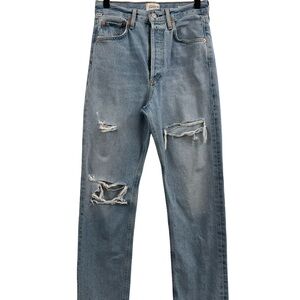 Citizens Of Humanity “Eva” Light Blue Ripped Straight Leg Jeans